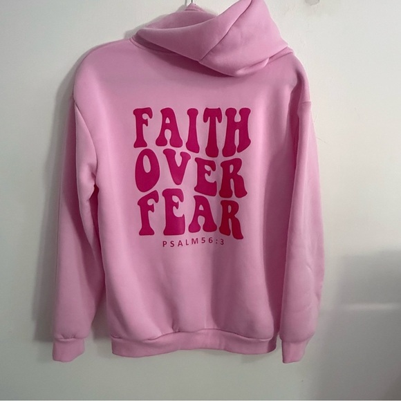 Vibrant Pink Hoodie with Inspiring Text - Picture 4 of 5